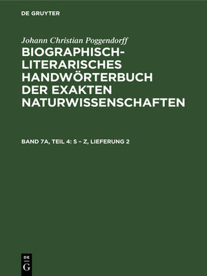 cover image of S – Z, Lieferung 2